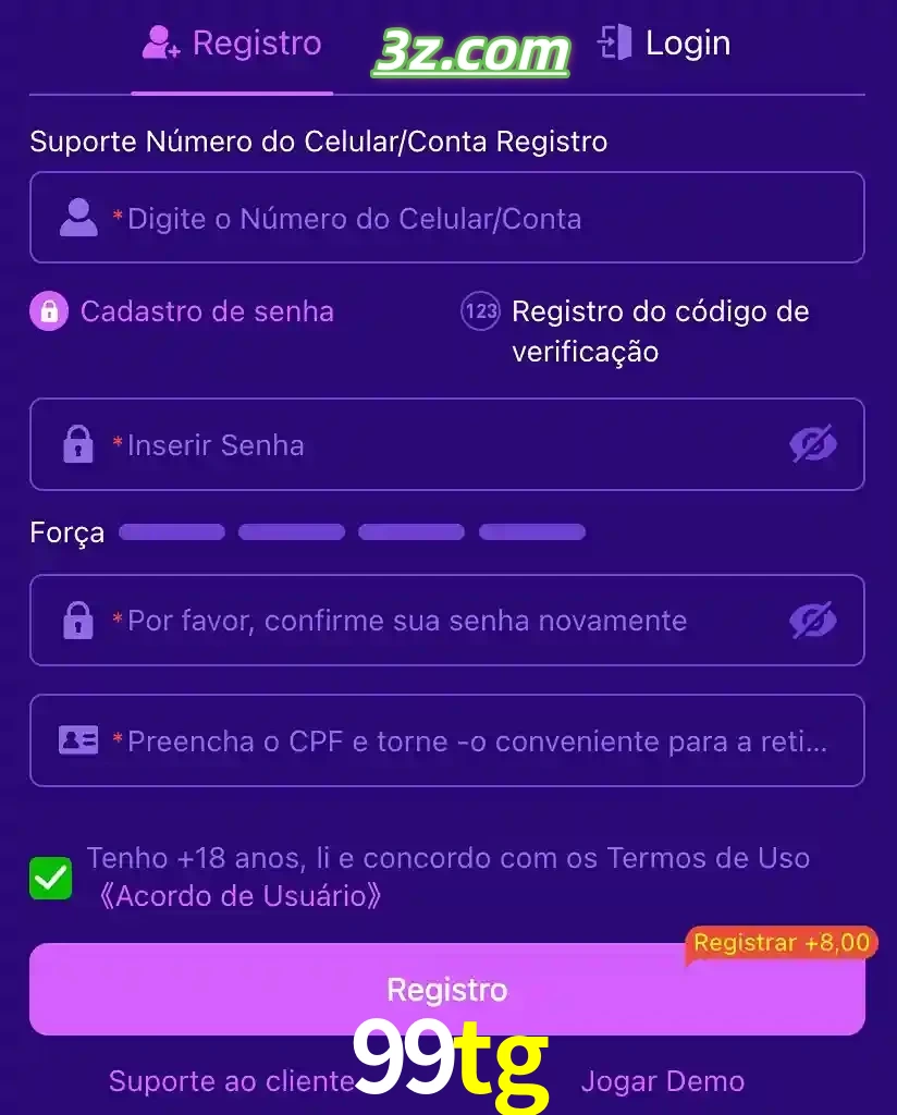 bonus de cadastro imediato